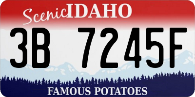 ID license plate 3B7245F