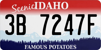 ID license plate 3B7247F