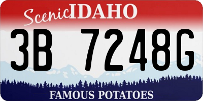 ID license plate 3B7248G