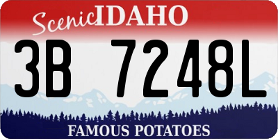 ID license plate 3B7248L
