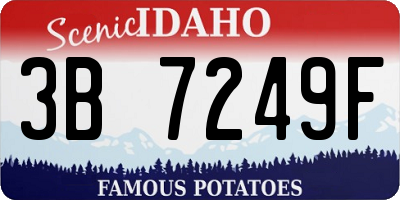 ID license plate 3B7249F