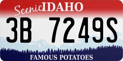 ID license plate 3B7249S