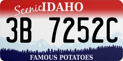 ID license plate 3B7252C