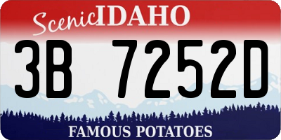 ID license plate 3B7252D