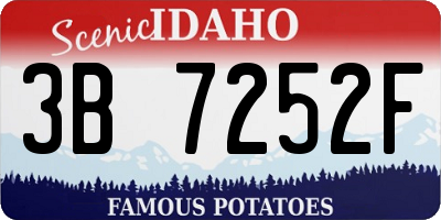 ID license plate 3B7252F