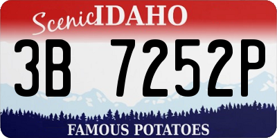 ID license plate 3B7252P