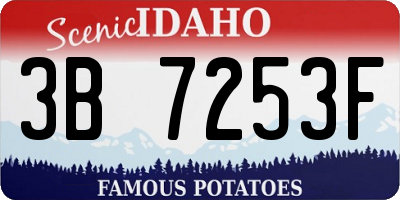 ID license plate 3B7253F