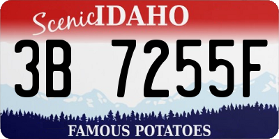 ID license plate 3B7255F