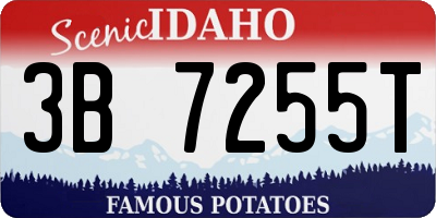 ID license plate 3B7255T
