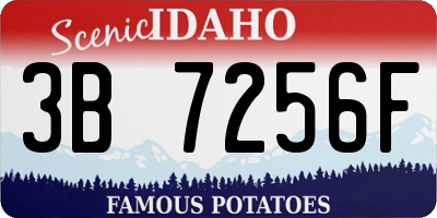 ID license plate 3B7256F