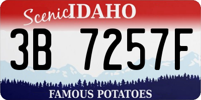 ID license plate 3B7257F