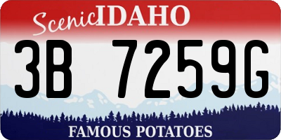 ID license plate 3B7259G