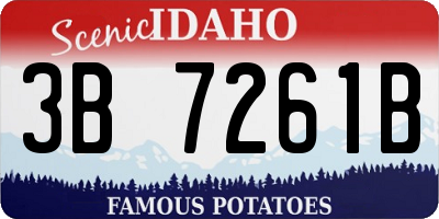 ID license plate 3B7261B