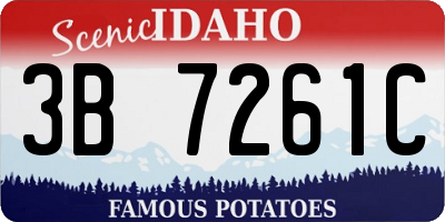 ID license plate 3B7261C