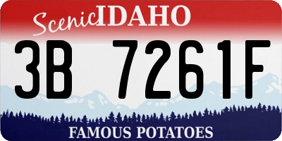 ID license plate 3B7261F