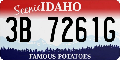 ID license plate 3B7261G