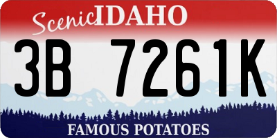 ID license plate 3B7261K