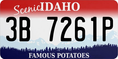 ID license plate 3B7261P