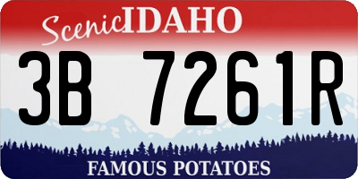 ID license plate 3B7261R