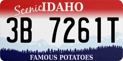 ID license plate 3B7261T