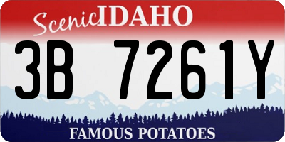 ID license plate 3B7261Y