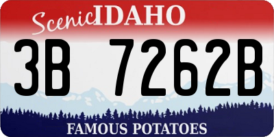 ID license plate 3B7262B