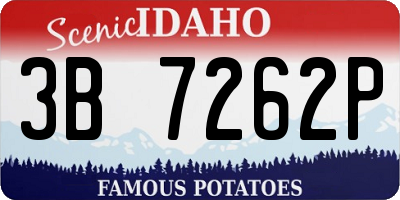 ID license plate 3B7262P