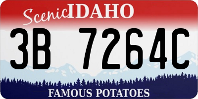 ID license plate 3B7264C