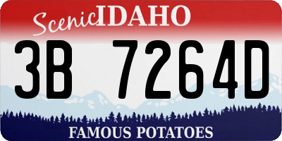 ID license plate 3B7264D