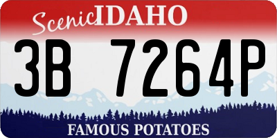 ID license plate 3B7264P