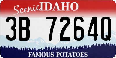 ID license plate 3B7264Q
