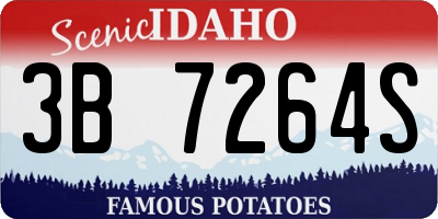 ID license plate 3B7264S