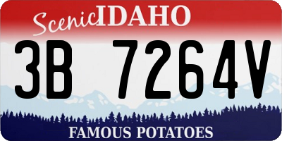 ID license plate 3B7264V