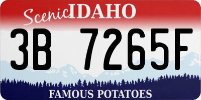 ID license plate 3B7265F