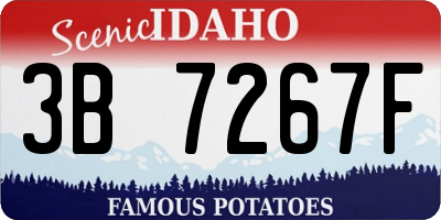 ID license plate 3B7267F