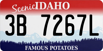 ID license plate 3B7267L