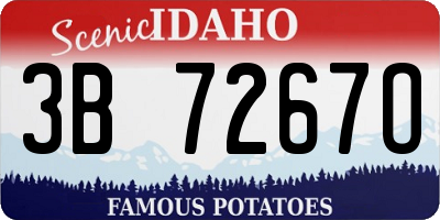 ID license plate 3B7267O