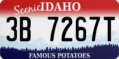 ID license plate 3B7267T