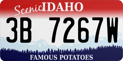 ID license plate 3B7267W