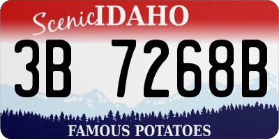 ID license plate 3B7268B