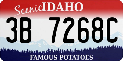 ID license plate 3B7268C