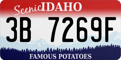 ID license plate 3B7269F