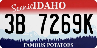 ID license plate 3B7269K