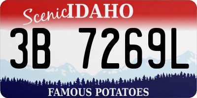 ID license plate 3B7269L