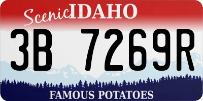 ID license plate 3B7269R