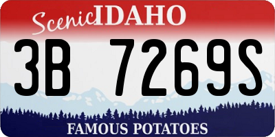 ID license plate 3B7269S