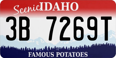 ID license plate 3B7269T