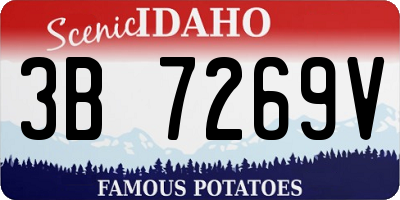 ID license plate 3B7269V