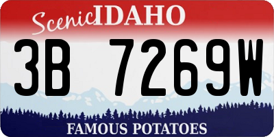 ID license plate 3B7269W