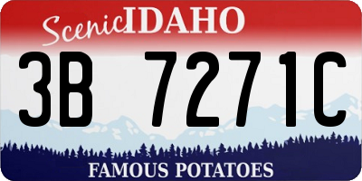 ID license plate 3B7271C